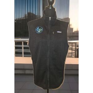Patagonia Better Sweater Vest Men’s Medium Black Full Zip Fleece Jacket *read